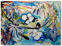 Frangipani and Weeping Wisteria 2014 (SOLD)